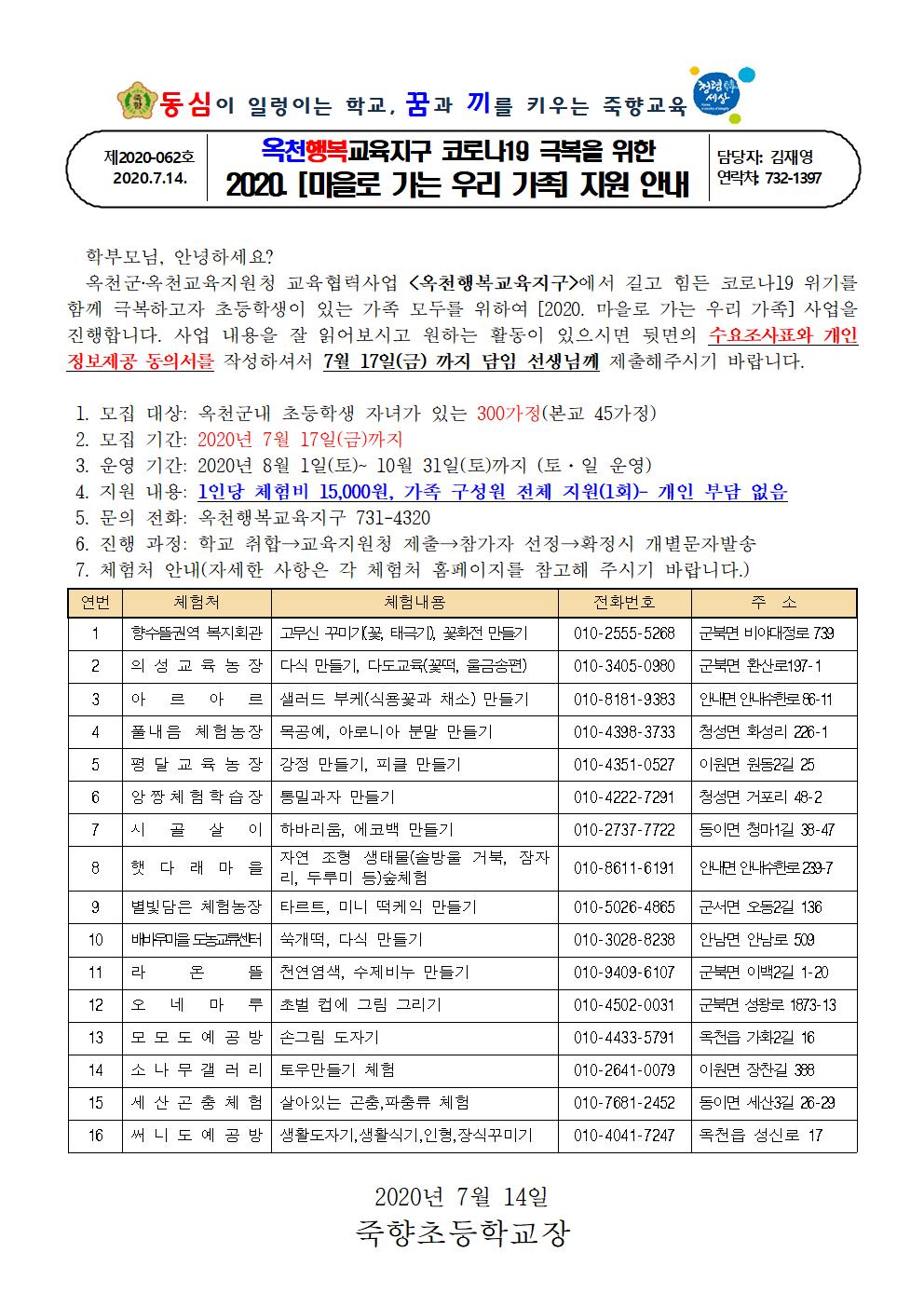 2020. 마을로 가는 우리 가족 지원 안내002