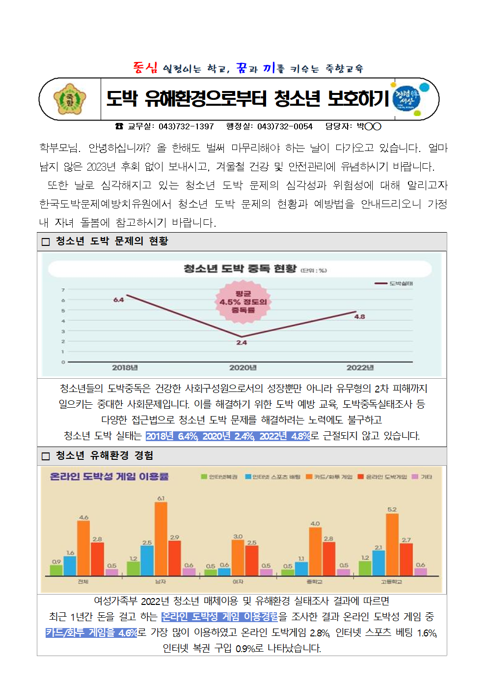 도박 유해환경으로부터 청소년 보호하기001