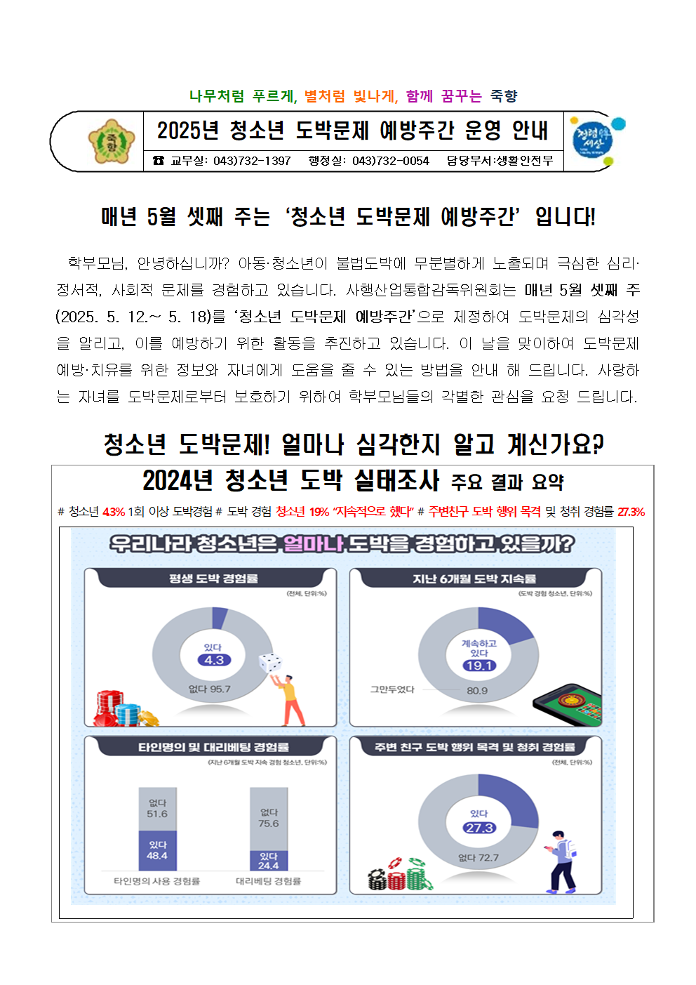 2025년 청소년 도박문제 예방주간 운영 안내001